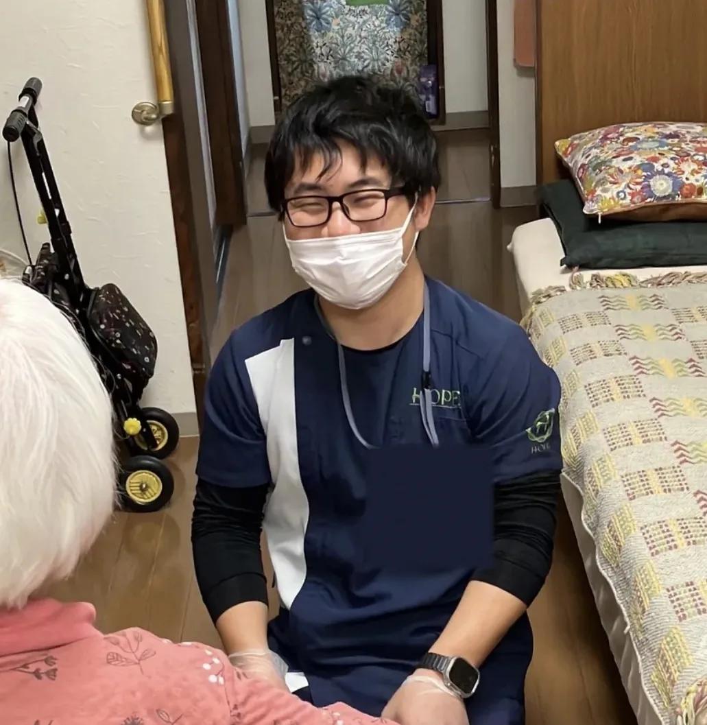 車いすの方の訪問の様子